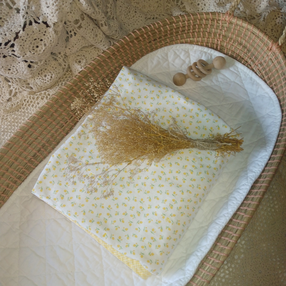 Vintage Yellow Floral Baby Blanket - Picture 8 of 10